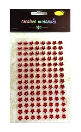 Stiker z 112 samoprzylepnymi kryształkami wielkości 8 mm. Rodzaj : Kwiaty czerwone . Kod towaru : NT-KK 20 Stiker z 112 samoprzylepnymi kryształkami wielkości 8 mm. Rodzaj : Kwiaty czerwone . Kod towaru : NT-KK 20